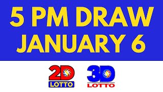 Lotto Result January 6 2024 5pm Swertres Ez2 PCSO [upl. by Ylrebma935]