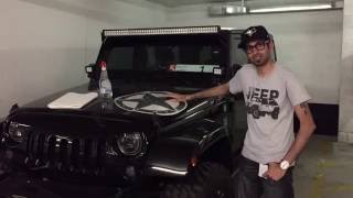 Wet Application on Jeep Wrangler for Army Star Decal [upl. by Ydorb]