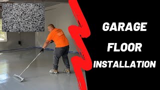 Garage Floor Installation Polyaspartic Flakes Floor System [upl. by Nugent]