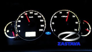 Yugo 11 55hp Acceleration 0100kmh on LPG [upl. by Avner]