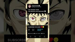 The badass face reveal obito uchiha shorts anime naruto trending [upl. by Cimbura]