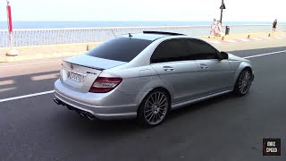 BRUTAL Sound Acceleration Mercedes c63 amg in Monaco  GMK 2015 [upl. by Nylrac178]