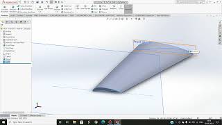 Swept Back Wing design using Solidworks  Easy tricks  Chordline Method [upl. by Fineman]