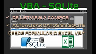 2️⃣5️⃣➖✅CRUD EXCEL SQLITE TERCERA PARTE ▶️ EXCEL  VBA VISUAL BASIC PARA APLICACIONES🔶 [upl. by Niwre]