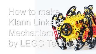 How to make Klann Linkage Mechanism by LEGO Technic [upl. by Waddle352]