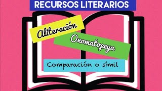 Onomatopeya aliteración y comparación Recursos literarios [upl. by Anor]