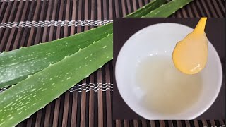 Homemade Aloe Vera gel using Xanthan gum  Aloe vera gel for skin and hair [upl. by Ardnoed]