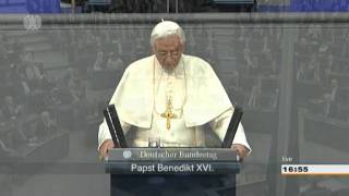 Papst Benedikt XVI im Deutschen Bundestag [upl. by Ennairoc746]