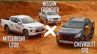 Comparativo Mitsubishi L200 x Nissan Frontier x Chevrolet S10  Parte 22 [upl. by Martino]