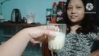 making milkshake of organic milk and banana by my niece songsofzion12 [upl. by Bickart978]