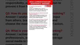 Most Common Job Interview Questions and Answers [upl. by Koblas]