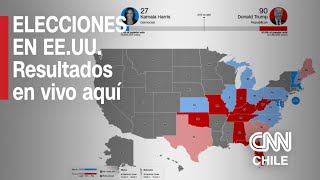 ELECCIONES en EEUU  Resultados y mapa EN VIVO Kamala Harris vs Donald Trump [upl. by Asira]