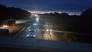 spotting trucks 🚚 night time m40 motorway 🛣 [upl. by Asinet]