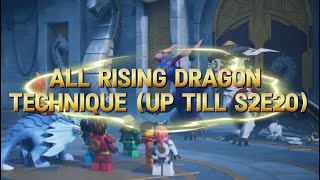 LEGO Ninjago Dragons Rising  ALL RISING DRAGON TECHNIQUE UPDATED [upl. by Arretahs510]