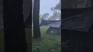 SUPER RAINSTORM Solo camping in heavy rain sounds for sleep ASMR campinginheavyrain shorts [upl. by Eekcaj582]