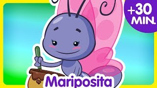 MARIPOSITA  Compilado de Clips 30 min enganchados  Canciones infantiles de la Gallina Pintadita [upl. by Eelyam]