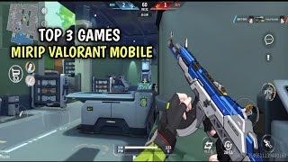 Top 3 Best Games Like Valorant Mobile High Graphics [upl. by Haswell]