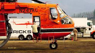 Firefighting Helicopters in Eastern Washington Sikorsky S64 Skycrane Blackhawk [upl. by Dunc250]