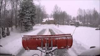 plowing snow with new holland ls190 [upl. by Cioffred]