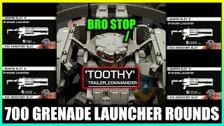 We Bombarded Biggest Mech in Game with 700 rounds of Grenade Launchers  Is Toothy Killable [upl. by Rodgers]