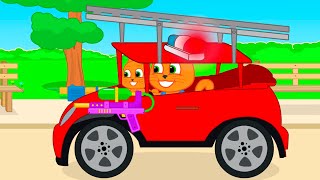 Família de Gatos  Corpo de Bombeiros Desenho Infantil em Português [upl. by Libbi]