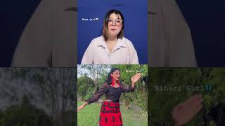 Manipuri song cover by Nagaland girl and Bihari girl dancecover viralvideo [upl. by Isawk]