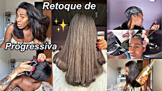 Retoque da minha progressiva  Alisando o cabelo novamente [upl. by Katushka]