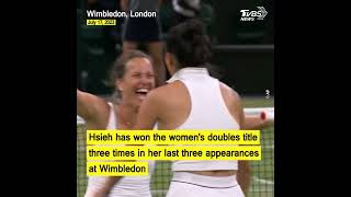 Hsieh SuWei and Barbora Strycova win second womens doubles title at Wimbledon shorts [upl. by Aligna873]