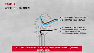 Thermostaat elektrische vloerverwarming aansluiten [upl. by Ojillib]