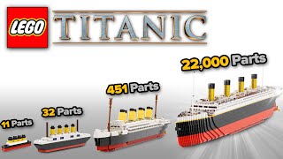 LEGO Titanic in Different Scales  Comparison [upl. by Erelia]