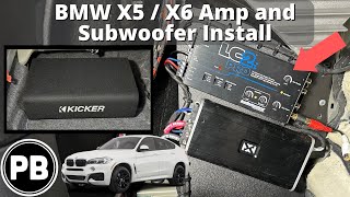 2014  2019 BMW X5  X6 Amp and Sub Install [upl. by Silma]