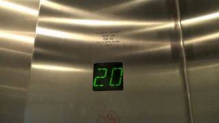 Otis Traction elevator at TD Canada Trust Tower Bentall 4 HD [upl. by Nylednarb786]