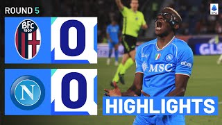 BolognaNapoli 00  Hosts hold strong against champions Highlights  Serie A 202324 [upl. by Inimak800]