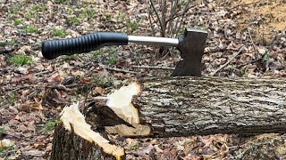 Tree Gets Flatlined By Hatchet [upl. by Aliwt85]