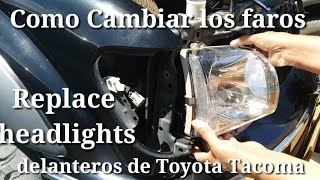 Como Reemplazar Faros Delanteros Toyota Tacoma 20012004 [upl. by Eliason260]