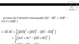 Produit Scalaire  3eme Année Secondaire exercice corrigé [upl. by Ahseram414]