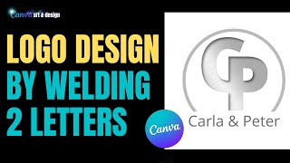 how to design a logo for beginners in Canva Part 1 Welding 2 Letters  Canva Art Design Tutorial [upl. by Vastha]