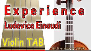 Experience  Ludovico Einaudi  Violin  Play Along Tab Tutorial [upl. by Naji]