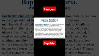 Baptisia tinctoria youtubeshorts matariamedica aiapgetpreparation aiapget shorts homoeopathic [upl. by Sotnas]