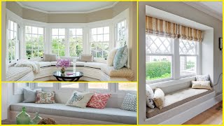 Top 100 Modern Window Design Ideas  Modern Bay Window Seat Design Window Bench Seat Storage Design [upl. by Alin]