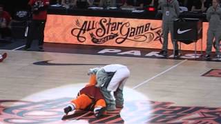 Burnie vs Sly Fox NBA mascots dance battle [upl. by Adianez474]