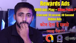 How much Money For 1000 Reward ads Clicks or Play  Google Admob  Earn More Money With Rewarded ads [upl. by Hurlbut477]