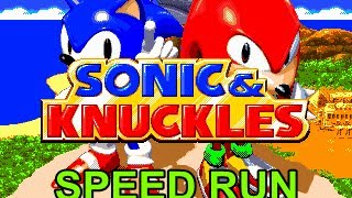 Sonic amp Knuckles Speed Run in 11 minutes 57 seconds Knuckles any [upl. by Annaerdna]