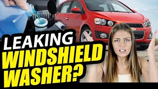 WINDSHIELD WASHER FLUID NOT SPRAYING Broken Line Repair Replacement  2012 Chevy Sonic Example [upl. by Sivek551]