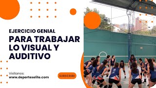 Ejercicio genial para mejorar tu percepción auditiva y motriz 👂✨🏐 deporteselite volleyball [upl. by Airdnalahs]