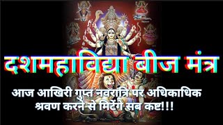 दश महाविद्या बीज मंत्र  गुप्त नवरात्रि  Dash Mhavidya mantra  Gupt NavratriShivaShisyaMantras [upl. by Towroy]