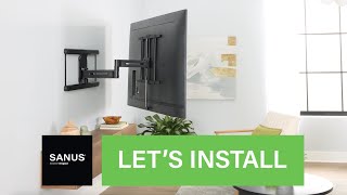 How to Install the SANUS Advanced FullMotion 4D®  Shift™ TV Wall Mount for TVs 42quot90quot [upl. by Brahear]