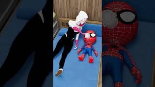 Spidey vs Spider Gwen  After feeding baby  Marvel Animation [upl. by Lord]