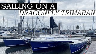 Trimaran For Sale  Sailing on a Quorning Dragonfly 1200  39 Ft Trimaran  Come Sailing With Us [upl. by Budworth58]