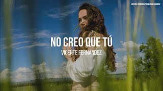 Vicente Fernández  No Creo Que Tú LETRA [upl. by Nniuqal]